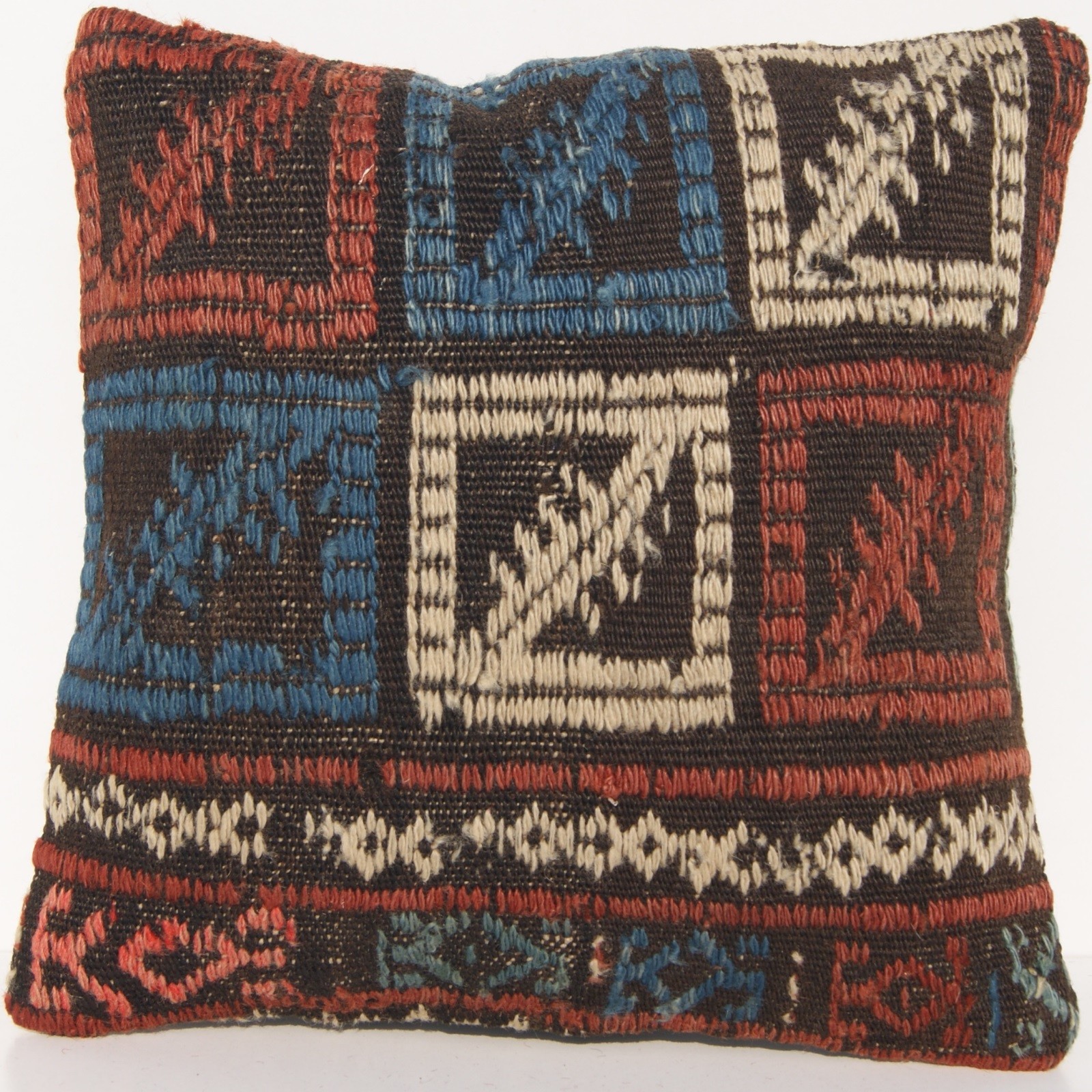 KILIM RUG PILLOW MULTI COLORED TURKISH SQUARE 40+ HAND WOVEN KILIM AREA RUGS 10" gallery