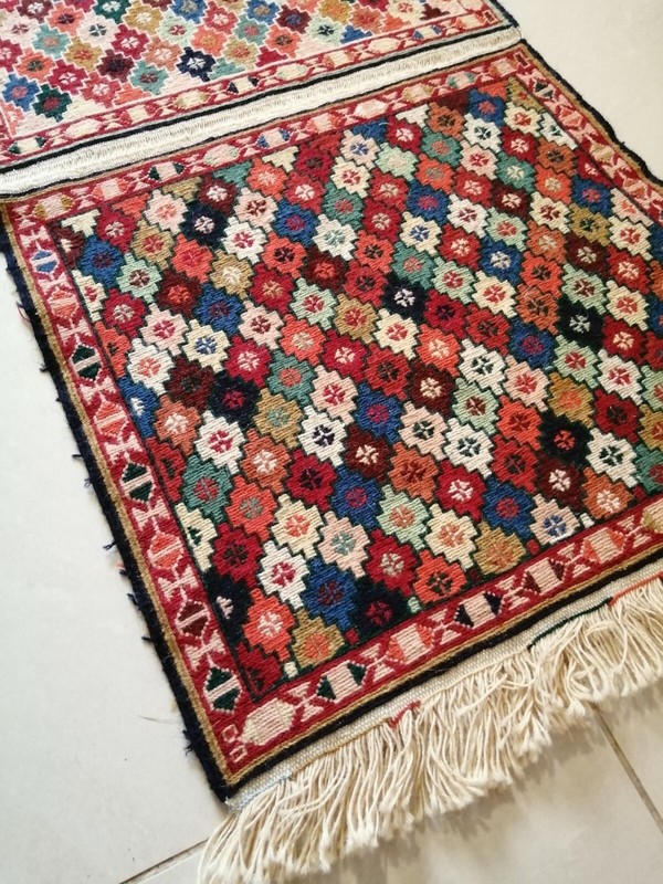 5.1 ft x 1.3 ft Persian Ardabil Handmade Vtg Kilim Wool 4 in 1 Uncut Runner Rug gallery