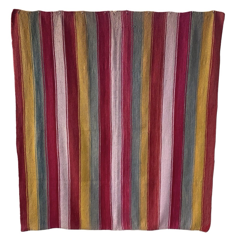 Vintage Peruvian Frazada Rug 1970s-1980s
