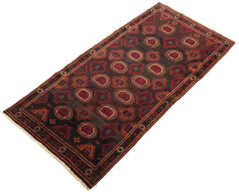 Vintage Hand-Knotted Area Rug 4'7" x 9'2" Traditional Oriental Wool Carpet gallery