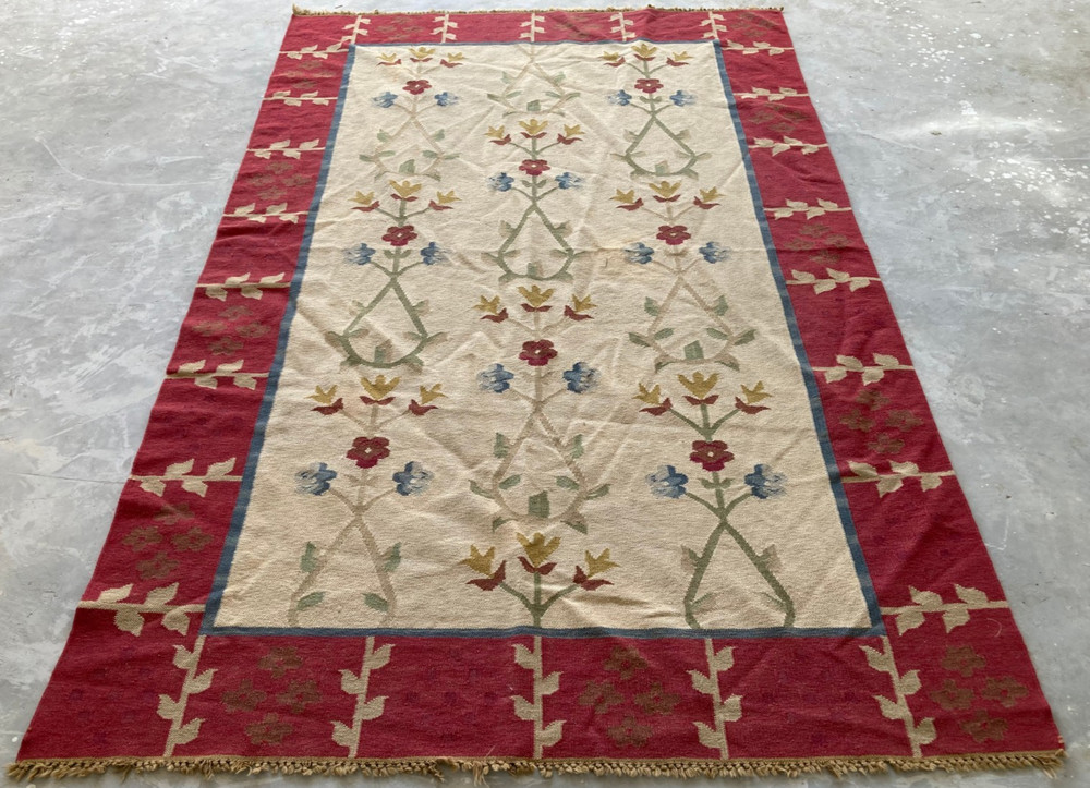 Vintage Traditional Handmade Lovely Floral Turkish Floor Rug Carpet 250x160 cm