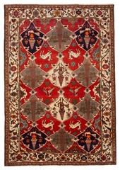 Vintage 6’9″ x 9’8″ Traditional Hand Knotted Vegetable Dye Wool Area Rug