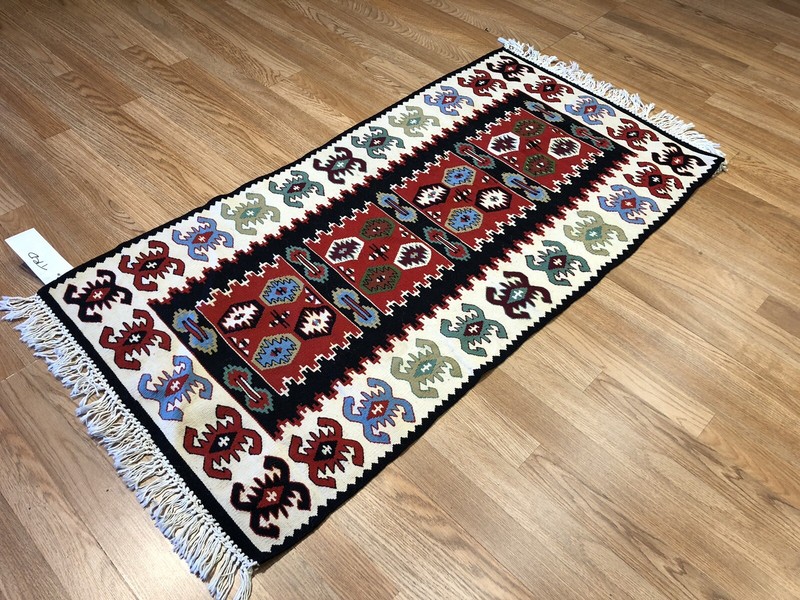 Beautiful Bessarabian - 1960s Antique Turkish Kilim - Flatweave Rug 2.4 x 4.6 ft gallery