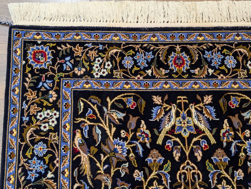 Per'sian Tree of Life Rug 4x6, Navy Blue, Birds & Animal Pictorials gallery