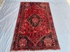 Vintage Caucasian Medallion Rug 3'8 x6'3 Red Hand Knotted Tribal Area Carpet Rug gallery