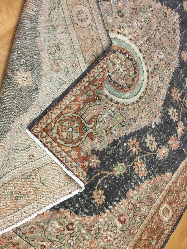 Vintage Turkish Handmade Rug 7x9 ft Oushak Style Floral Medallion Area Rug gallery