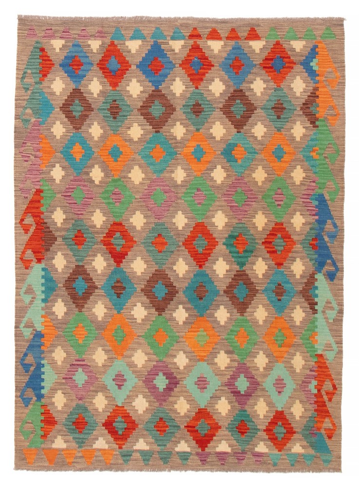 Vintage 4'11" x 6'6" Traditional Wool Hand Woven Oriental Area Rug