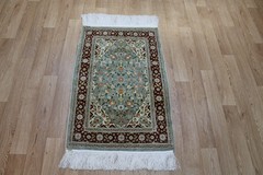 One of a Kind Master Piece Turkish Hereke silk rug signed by the maker 100 x 64c