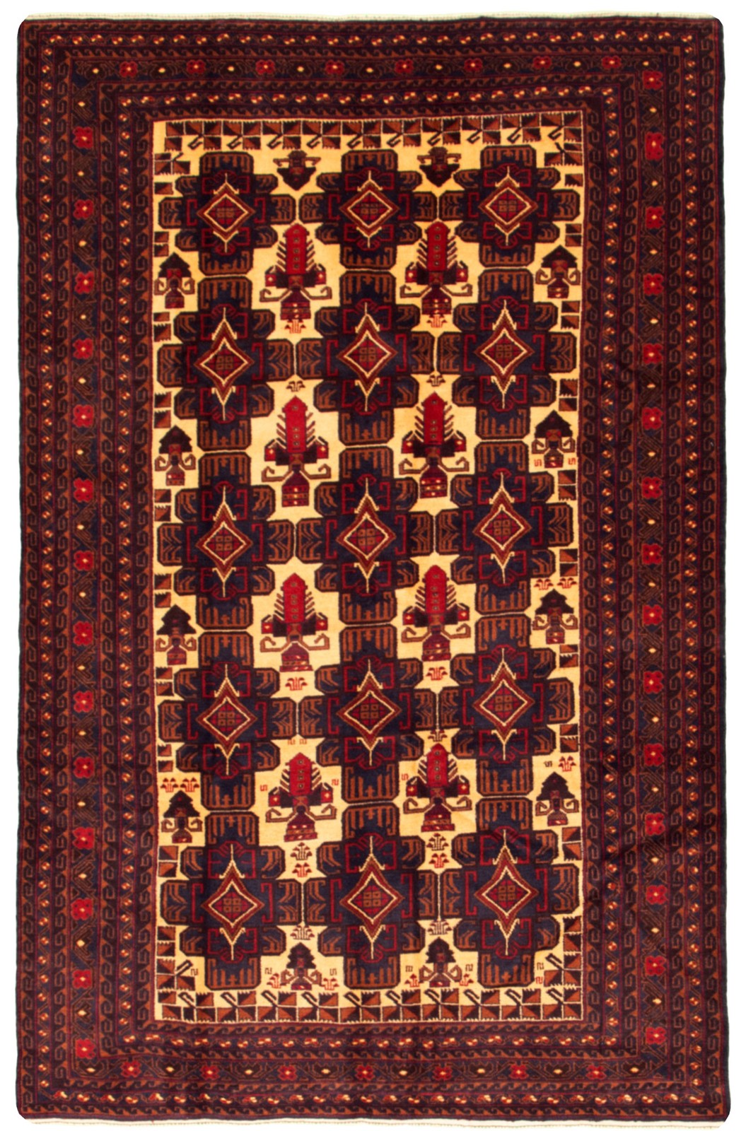Vintage 6'7" x 9'11" Traditional Hand Knotted Vegetable Dye Wool Area Rug gallery