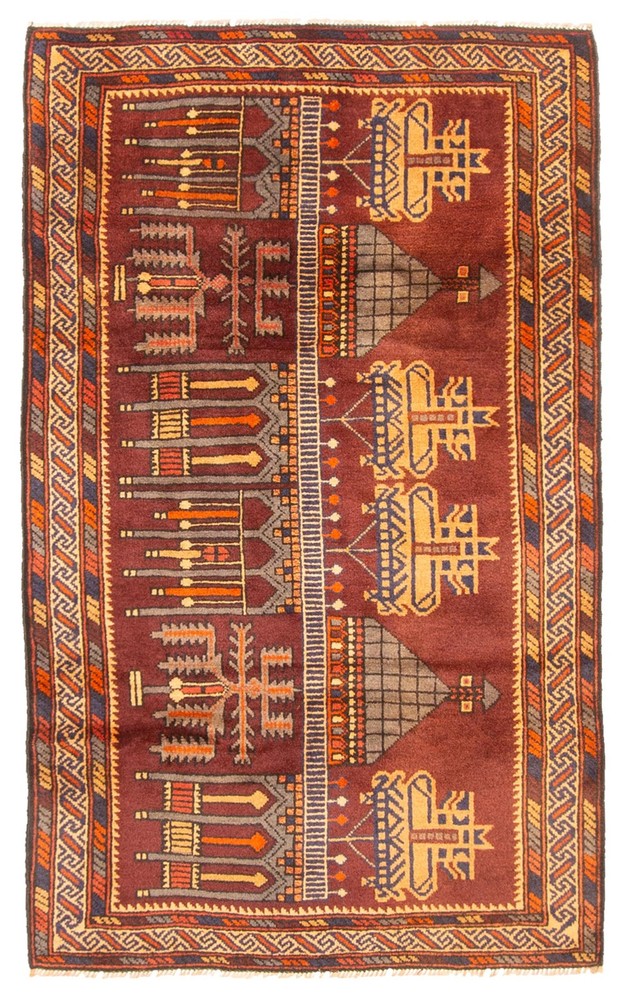 Traditional Vintage Hand-Knotted Area Rug 2'11" x 4'8" Oriental Wool Carpet