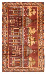 Traditional Vintage Hand-Knotted Area Rug 2’11” x 4’8″ Oriental Wool Carpet