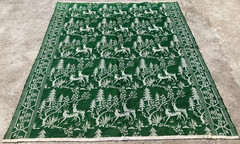 Vintage Handmade Traditional Beautiful Christmas Floor Rug Carpet 218×171 cm