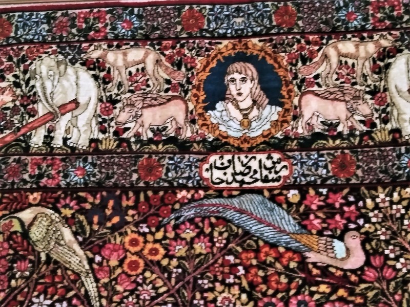 130 YEARS OLD FINEST MIDDLE EASTERN LAVAR RUG REZA KHAN ORDER DANCE OF NYMPH gallery