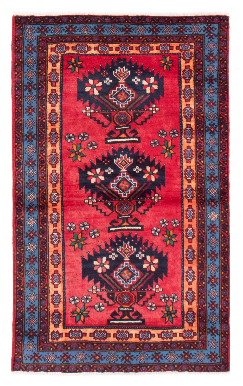 Vintage 3'10" x 6'2" Traditional Hand Knotted Vegetable Dye Wool Area Rug gallery