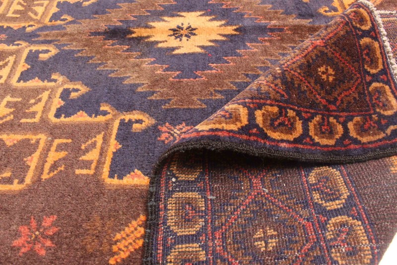 Vintage 3'7" x 6'5" Traditional Hand Knotted Vegetable Dye Wool Area Rug gallery