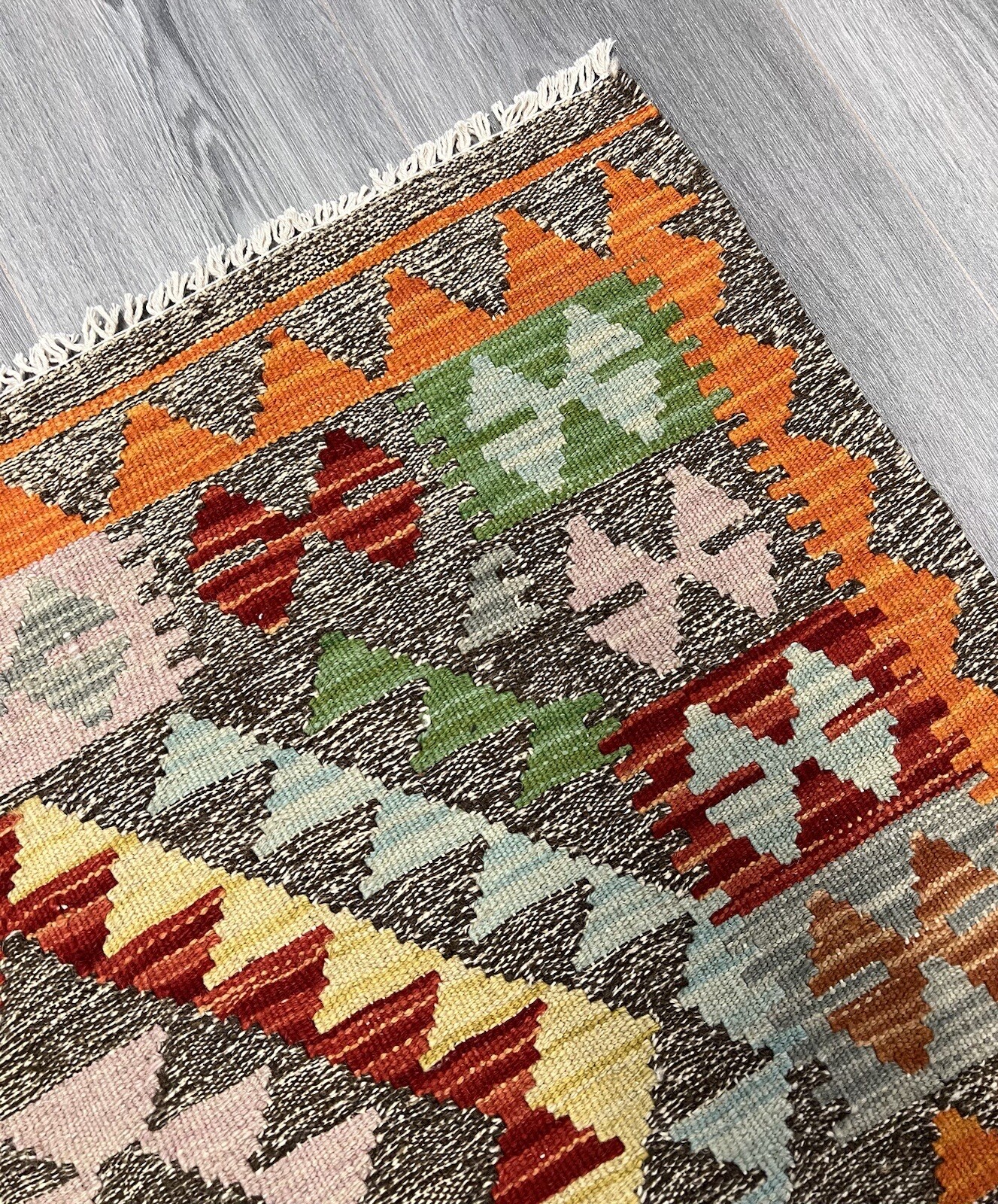 Vintage Kilim Traditional Hand Made Oriental Wool Kilim 4ftx3ft 119cmx86cm gallery