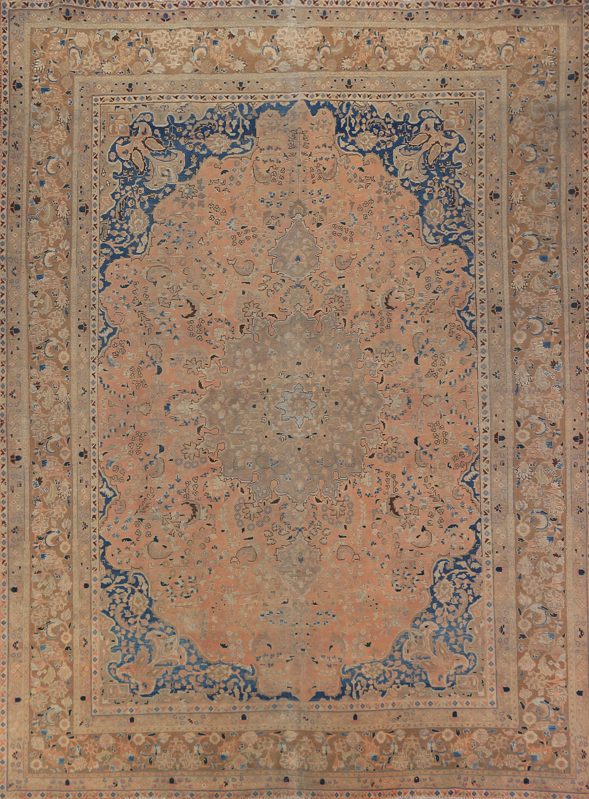 Vintage Muted Rust Wool Mashaad Area Rug 9x12 Hand-knotted Living Room Carpet gallery