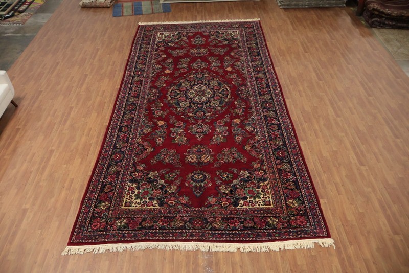 Red Traditional Large Rug 9x18 Hand-knotted Wool Vegetable Dye Vintage Carpet gallery