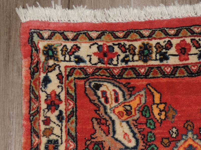27" x 31" Handmade Square Sarouk Wool Rug gallery