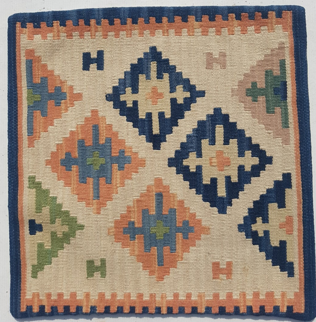 Vintage Traditional Handcrafted Swedish Kilim Rug for Home Décor 50x49 cm gallery