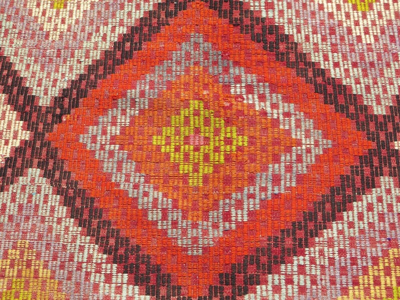 Vintage Rug, Wool Kilim Rug, Boho Rug, Handmade Kelim 67"x110" Area Rugs, Carpet gallery