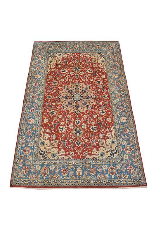 Medallion Fine Luxury Turkish 7' 1" x 11' 1" Red Hand Knotted Area rug