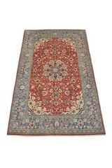 Medallion Fine Luxury Turkish 7′ 1″ x 11′ 1″ Red Hand Knotted Area rug
