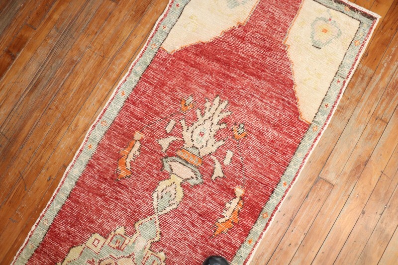 Vintage Turkish Oushak Ushak Rug Runner Size 2'3''x8'11'' gallery