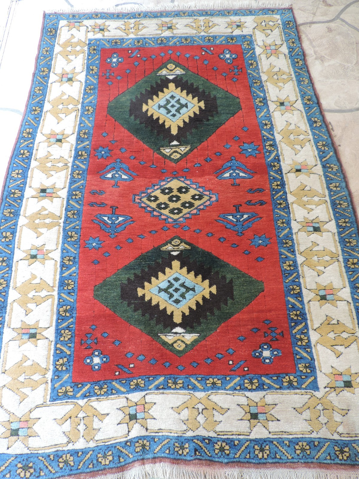 5x7ft. Vintage Turkish Kazak Wool Rug gallery