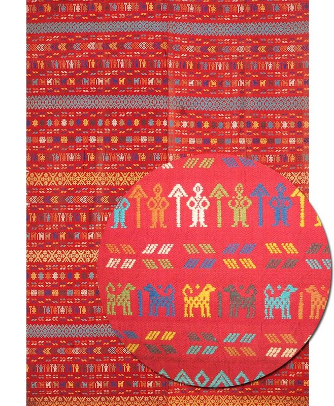 Antique Swedish Flat-Weave Carpet Red Field, Yellow Border, Early 20th Century gallery