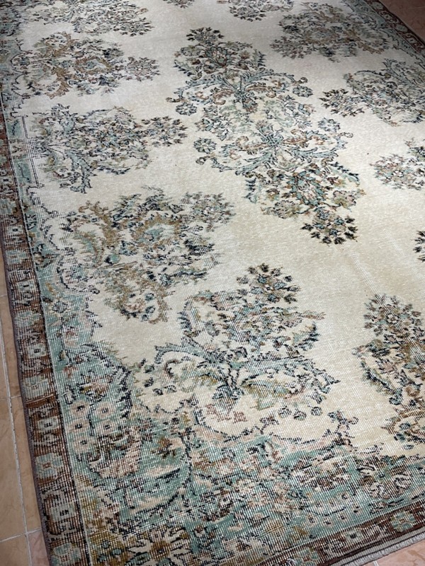 Large Turkish Rug , Oriental Rug , Beige Rug , Handmade Rug , 7x10 Area Rug gallery
