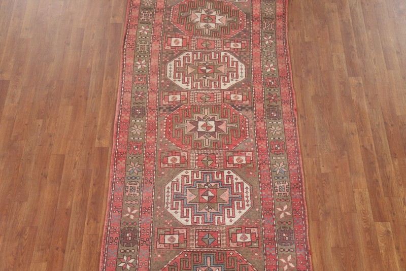 Geometric Vintage Traditional 10 ft. Runner Rug Handmade Wool 4x10 gallery