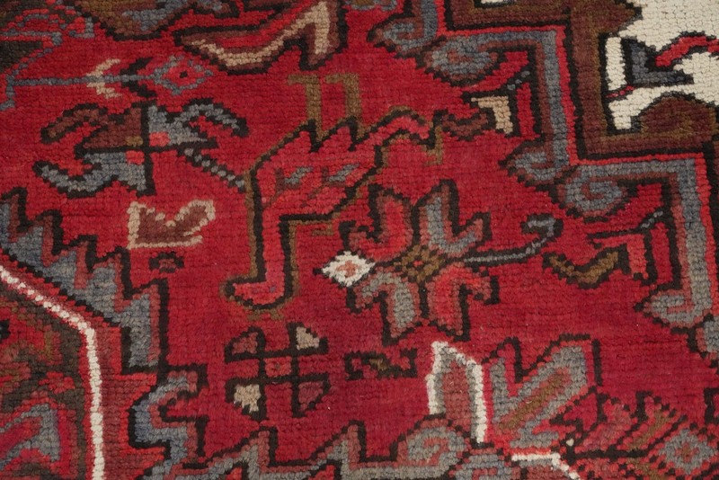 Handmade Wool Red Vegetable Dye Living Room Rug 7x9 Vintage Traditional Carpet gallery