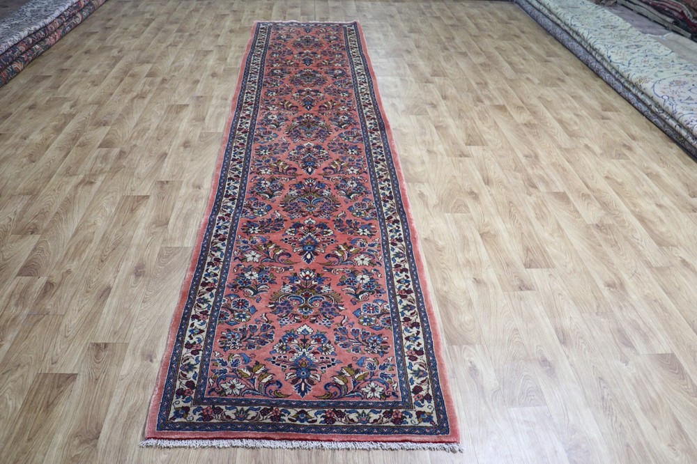 FINE HANDMADE ORIENTAL WOOL RUUNER EXCELLENT CONDITION 400 X 90 CM