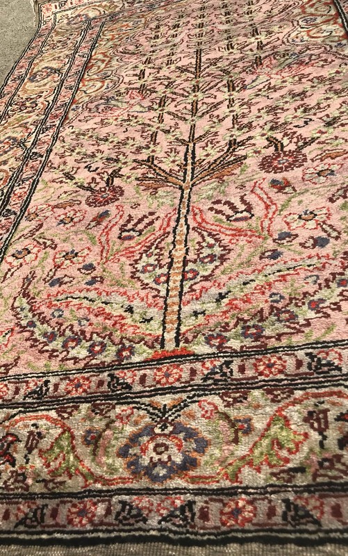 AN AWESOME COLOR COMBINATION ON TURKISH PRAYER SILK RUG gallery