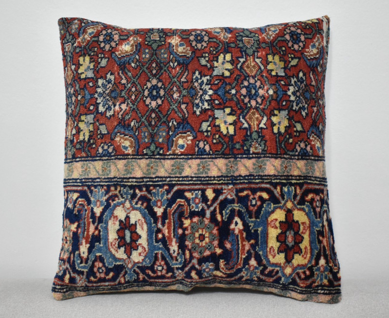 Antique Pillow Cover Sofa Rug 16'' x 16'' Made of Antique Cushion Cover Carpet gallery