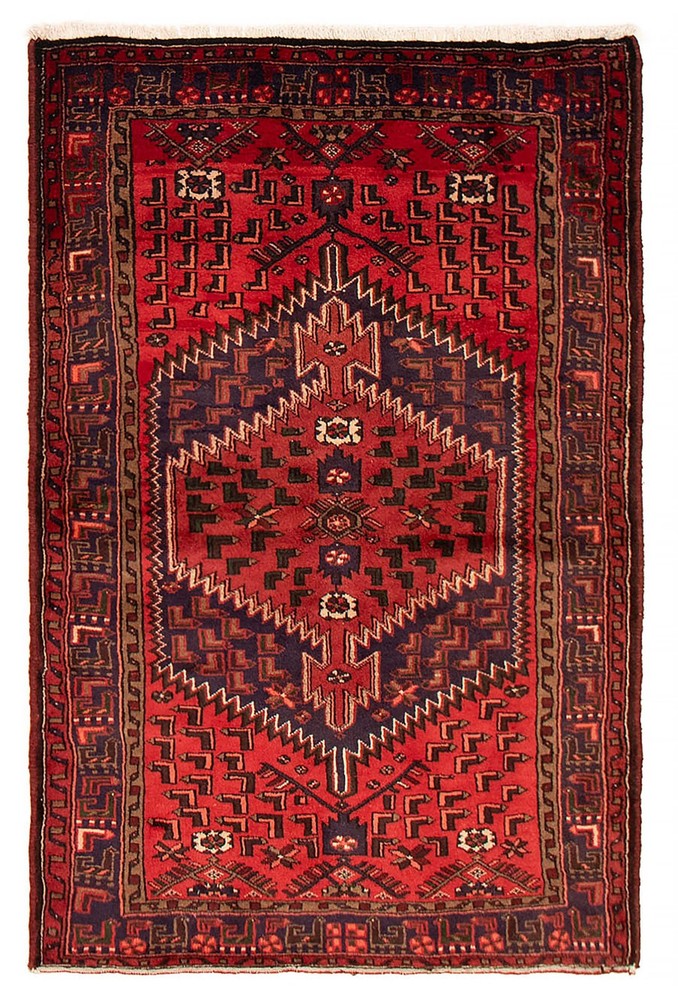 Vintage Hand-Knotted Area Rug 4'4" x 6'8" Traditional Oriental Wool Carpet