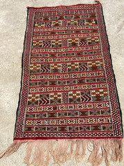 Vintage Traditional Handmade Beautiful Berber Kilim Floor Rug Carpet 108×63 cm