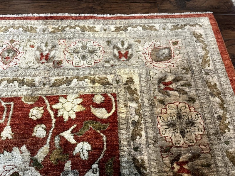 Pakistani Peshawar Rug 10x13, Burnt Orange, Large Handmade Wool Carpet gallery