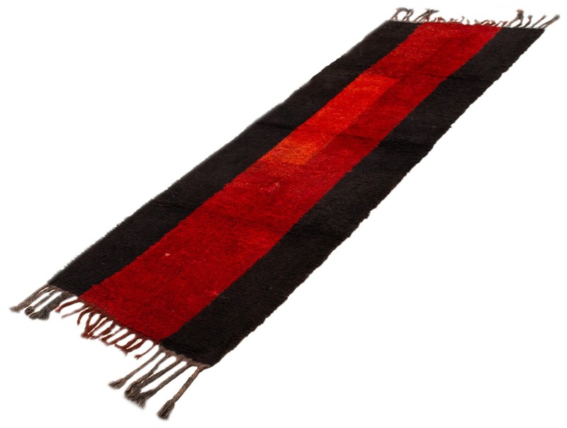 3'5" x 11'2" Vintage Hand-knotted Runner Rug Traditional Oriental Wool Carpet gallery