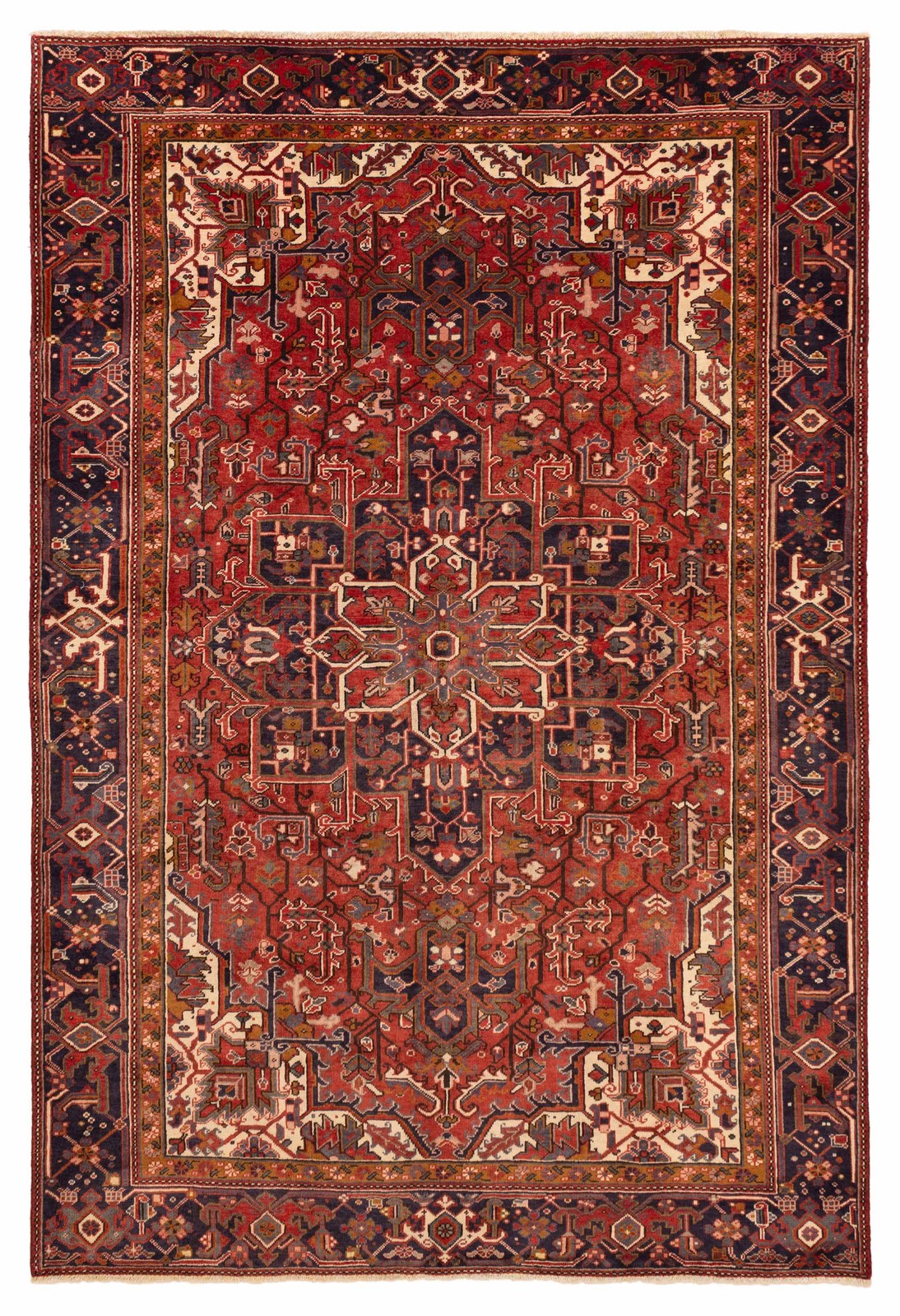 Vintage Traditional Hand-Knotted Area Rug 7'1" x 10'5" Oriental Wool Carpet gallery