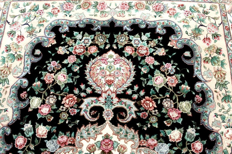 9X6 BREATHTAKING MASTERPIECE 400KPSI 50RAJ HAND KNOTTED SILK & WOOL TABRIZZ RUG gallery