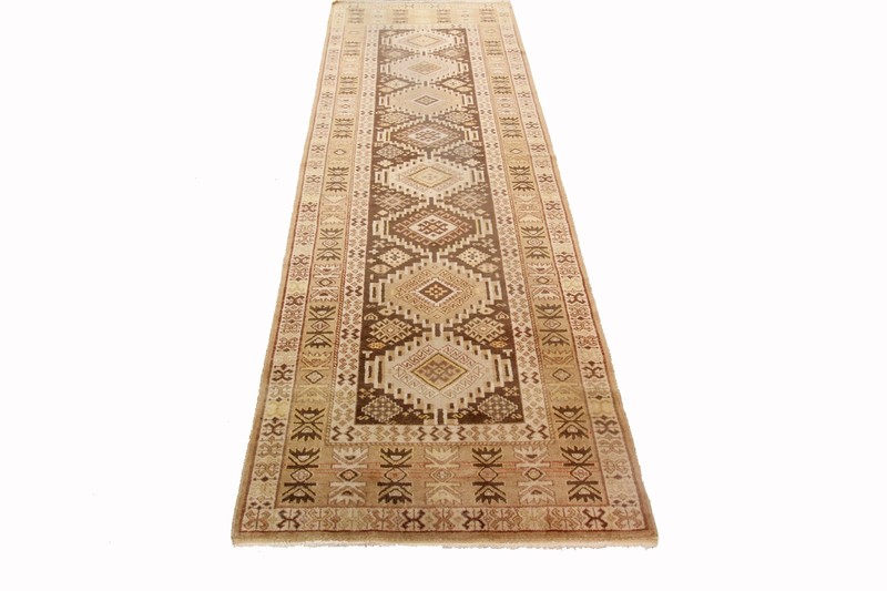 4X10 Antique Caucasian Shirvan Runner Rare Geometric Rug 99cm x 287cm C.1930 gallery
