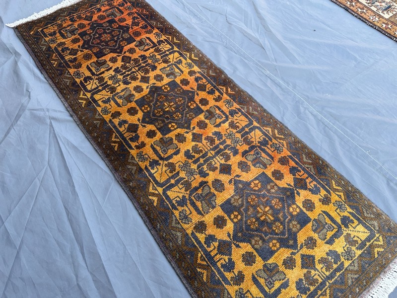 Vintage Turkmen Bukhara 2x5 Tribal Wool Rug Rare Faded Oriental Nomadic Area Rug gallery