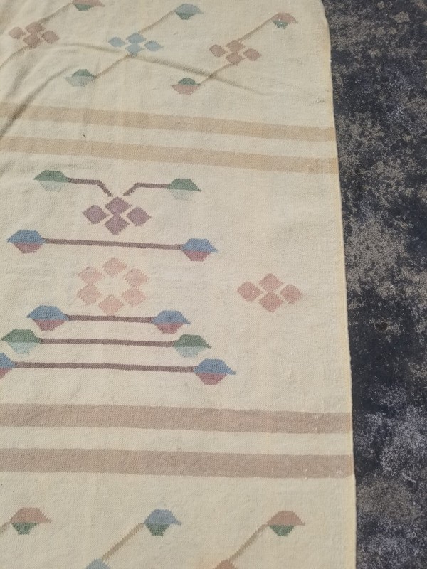 Vintage Traditional Handmade Beautiful Turkish Kilim Floor Rug Carpet 144x95 cm gallery