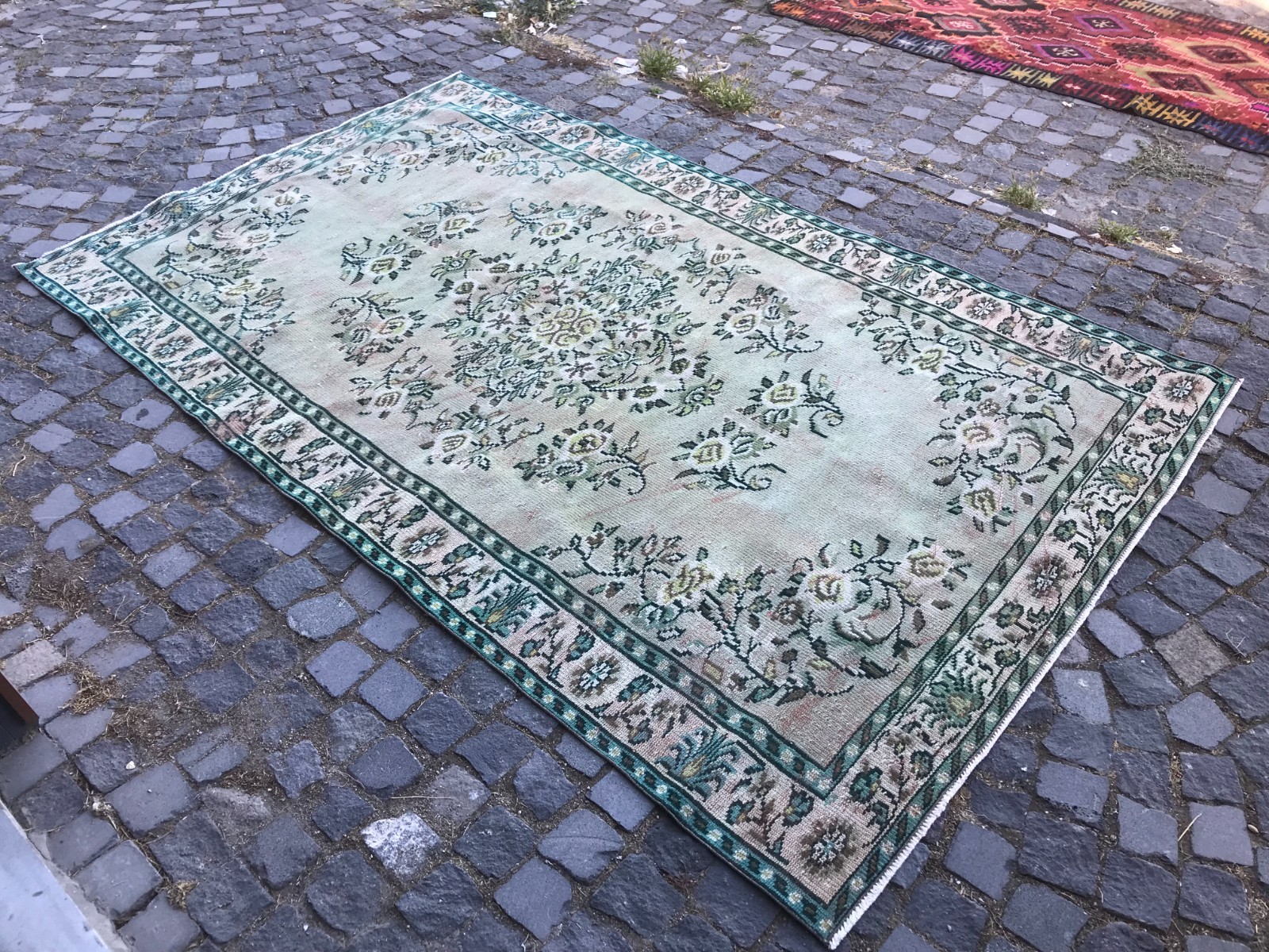 Turkish Vintage Rug, Handmade Wool Rug, Bohemian Large Rug, 5,6 x 9,2 ft gallery