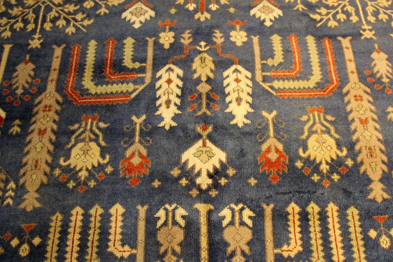 Handmade Wool Rug 9' x 12' Garden Design Teal Blue TREE OF LIFE Gabbeh Design gallery
