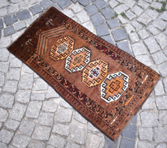 Antique Tribal Ensi Rug 22” x 43” Collector’s Item Ensi Tribal Prayer Wool Rug