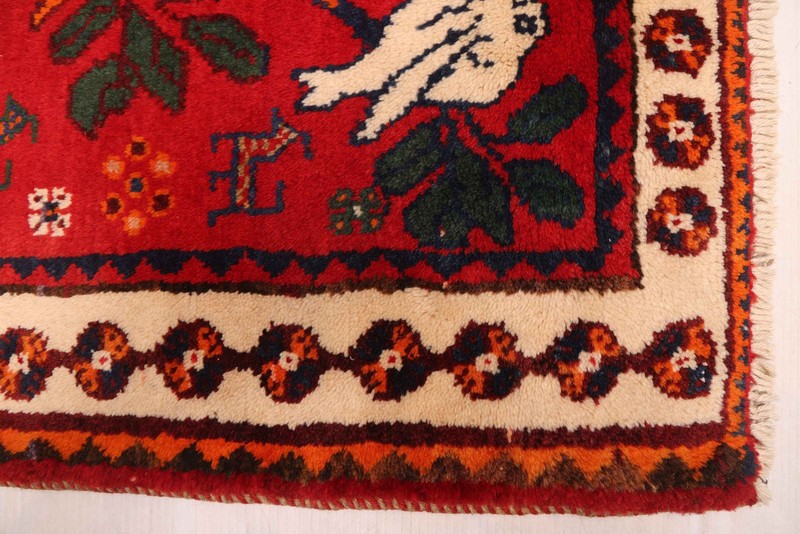 Vintage 3'10" x 6'10" Traditional Hand Knotted Vegetable Dye Wool Area Rug gallery