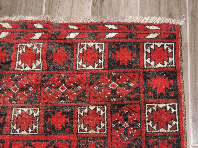 4x7ft. Semi Antique Handmade Afghan Sulamani Wool Rug gallery